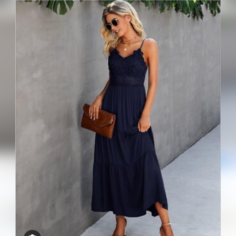 HALLHUBER Pre-owned Day Maxi Dress - Navy Blue